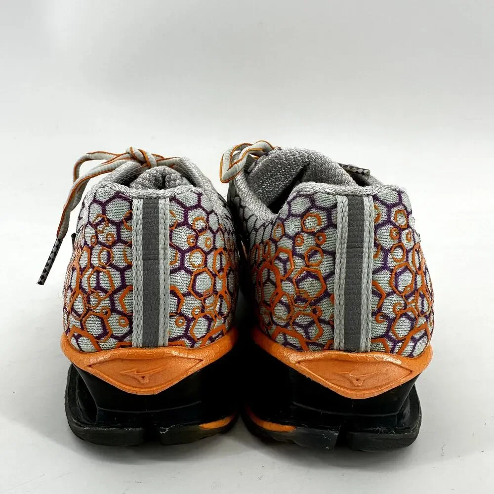 Mizuno Wave Prophecy 3 Running Shoe Sneakers Lace Up Hexagon Orange Purple 7 - Picture 5 of 7